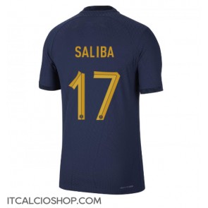 Francia William Saliba #17 Prima Maglia Mondiali 2022 Manica Corta